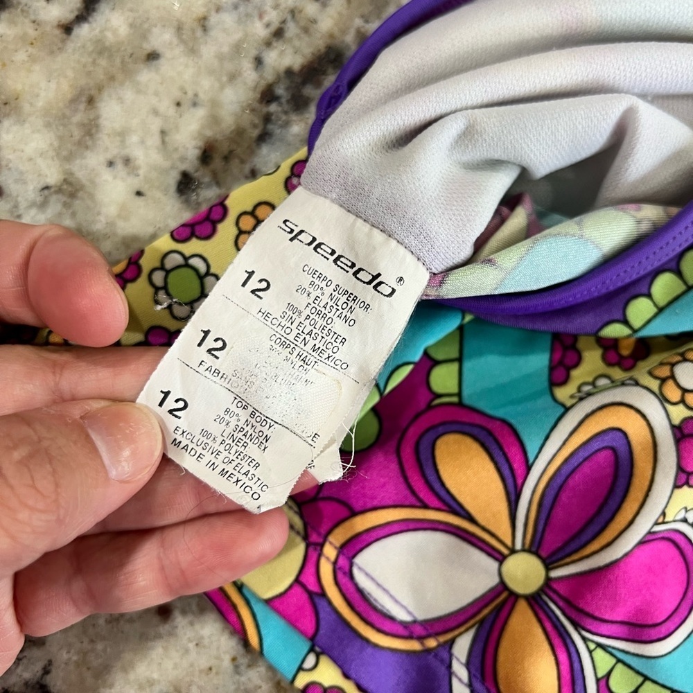 Speedo Kids Colorful Floral Tank Top - Picture 3 of 4